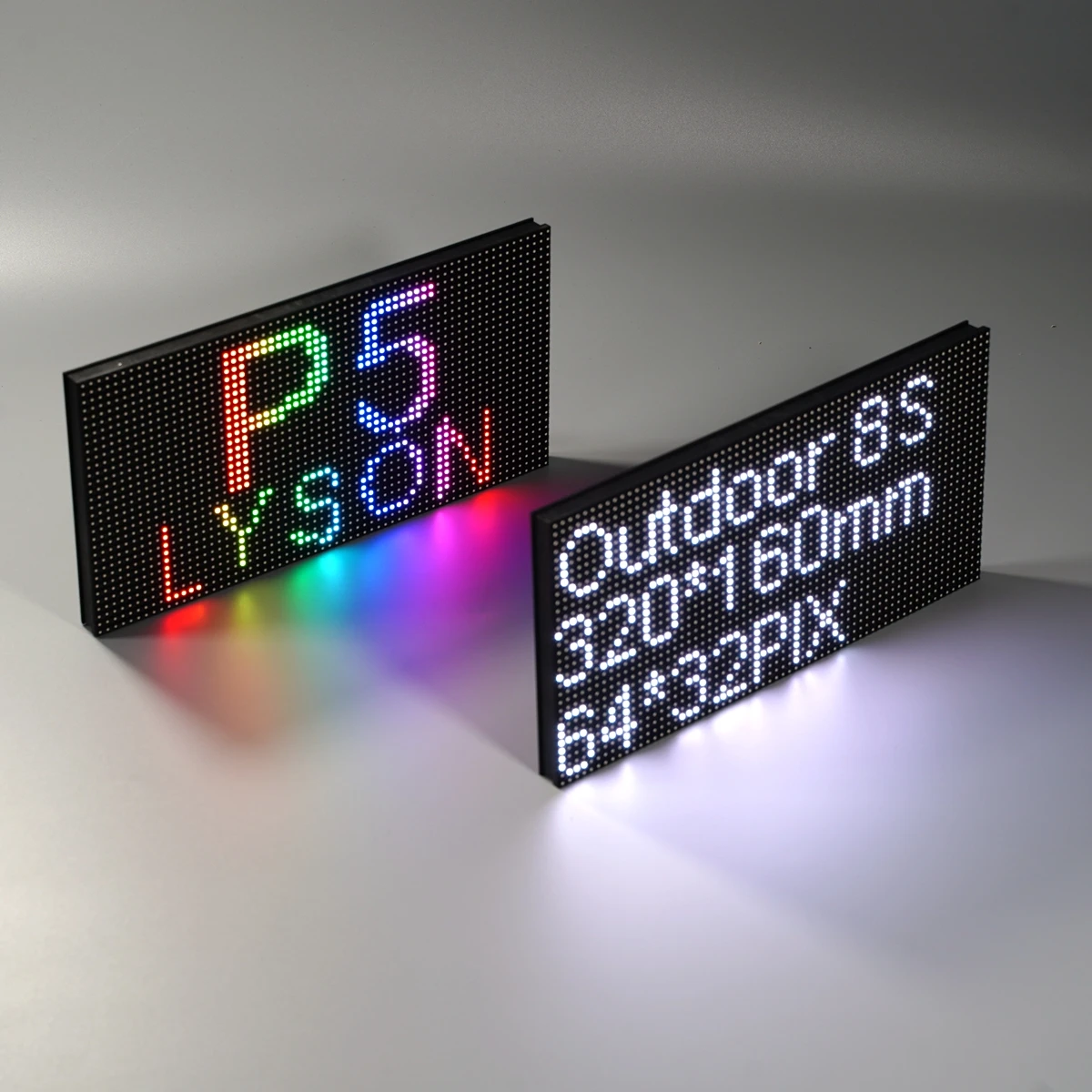 Discount P5 Outdoor 320x160mm Full Color LED Module High Brightness 64x32 Pixels Video RGB Panels 1/8 Scan