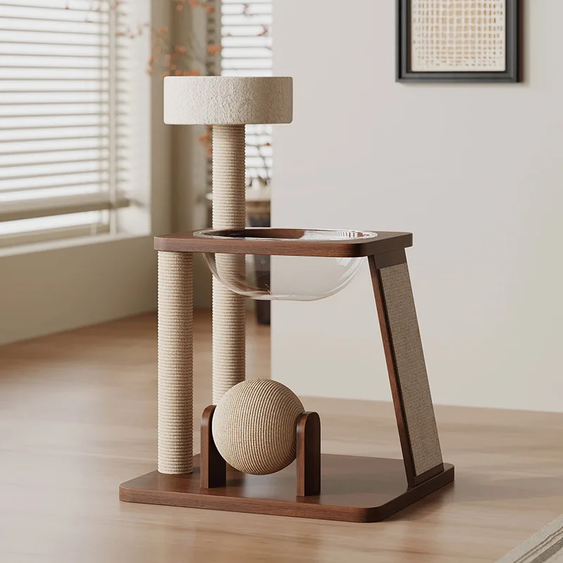 

Kitten scratching board, cat climbing frame, cat nest, integrated oval space capsule, short-legged cat nest