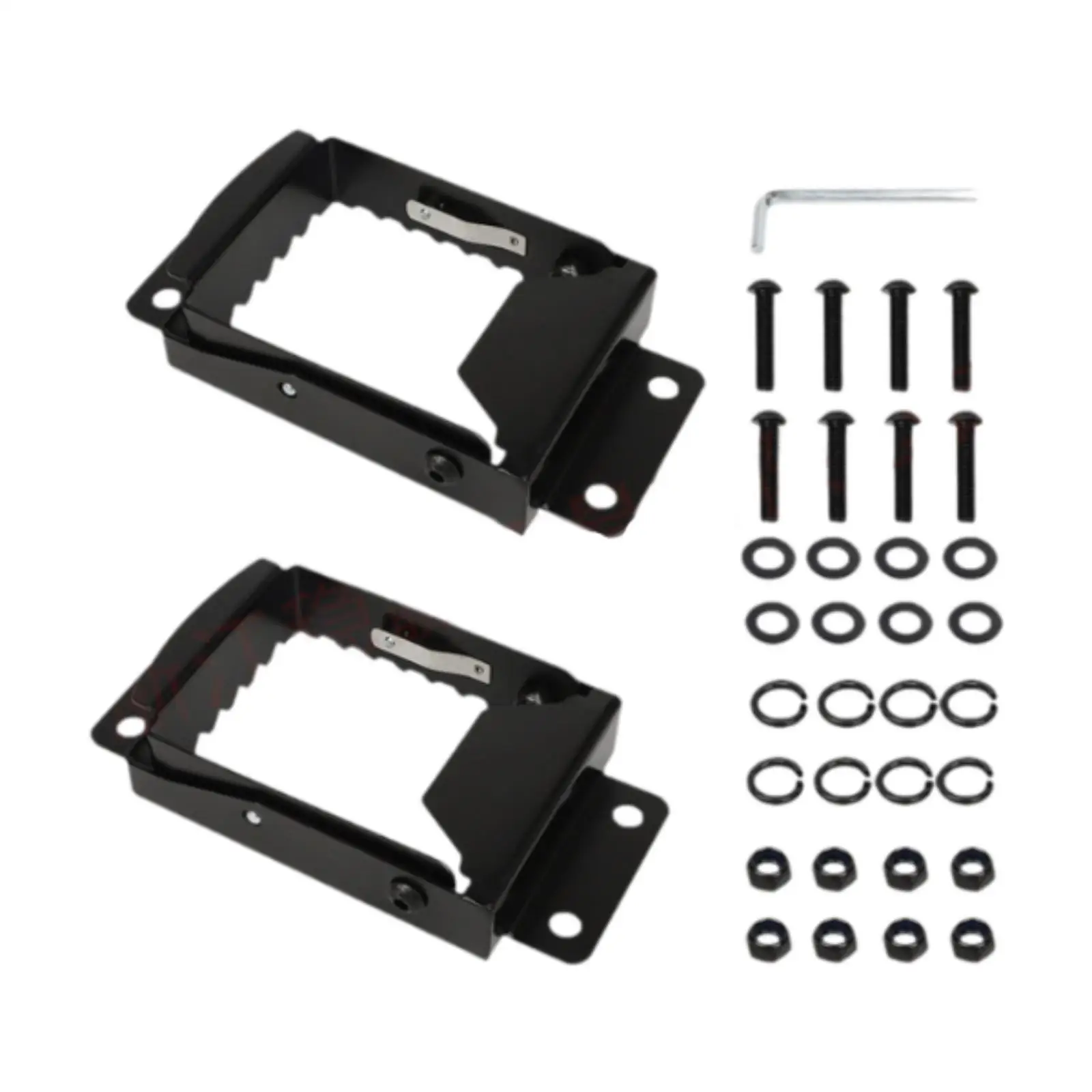 2 Pieces Generic Footpegs Accessories Replace Parts Simple Installation Black