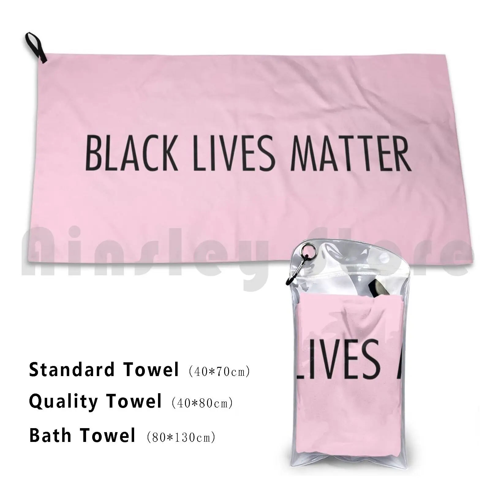 Black Lives Matter Pink Beach Towel Quick Dry Quality Towel Black Lives Matter Black Lives Black Lives Matter Black