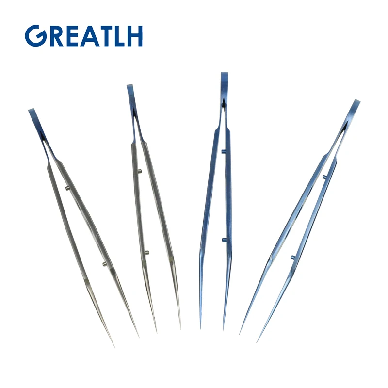 Dovetail Forceps with Teeth/toothless Titanium Alloy Micro Forceps with Platform Ophthalmic Instrument