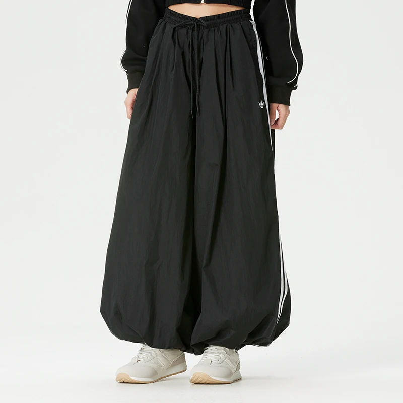 Adidas Originals Women's Sports Pants Loose Balloon Pants Breathable Casual Training Woven Long Pants Ky5052