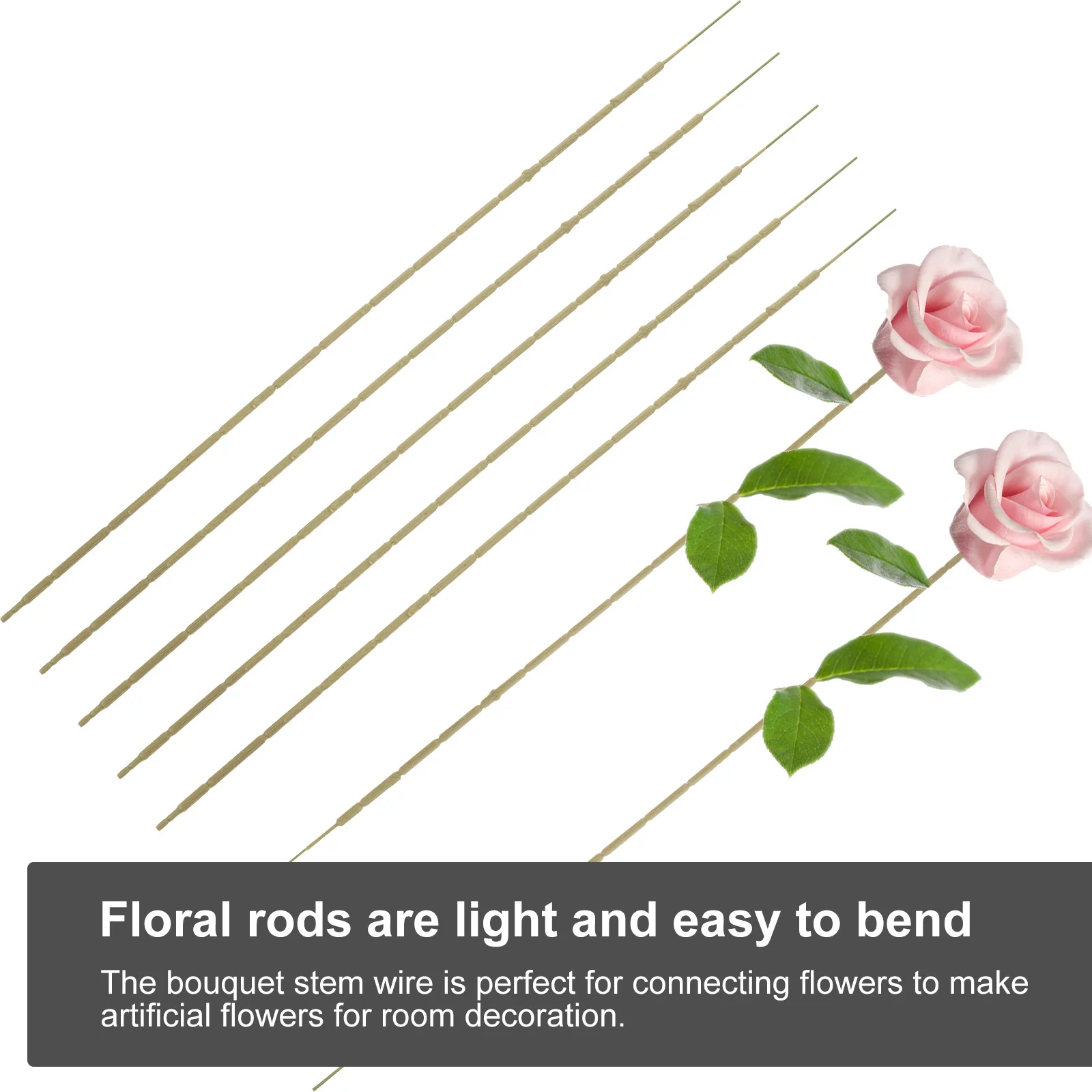 10 قطعة سيقان الأزهار المحاكاة خفيفة الوزن من البلاستيك الحديدي لتقوم بها بنفسك تشكيلة زهور لوازم ديكور منزلي للزفاف ينبع سلك الزهور