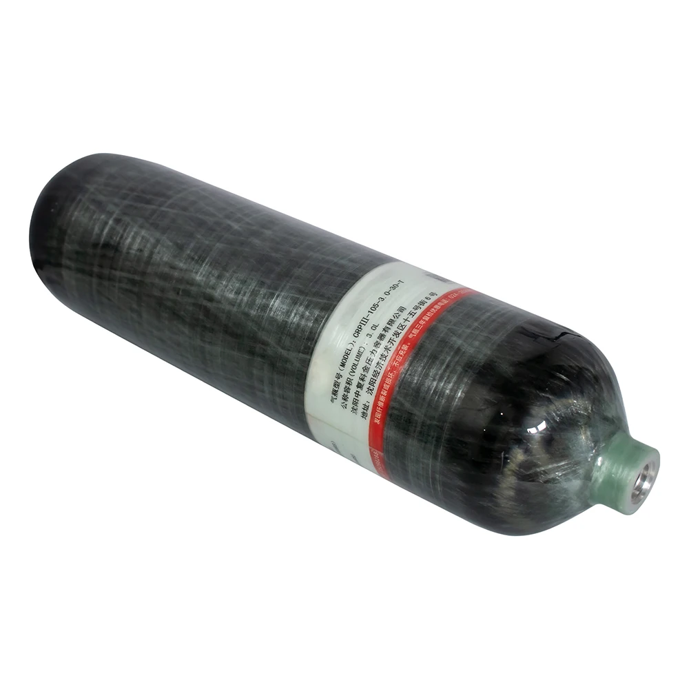 TUXING 3L 4500Psi 300Bar 30Mpa High Pressure Air Tank Carbon Fiber Cylinder Scuba Diving Tank Air Bottle M18 * 1.5 Thread