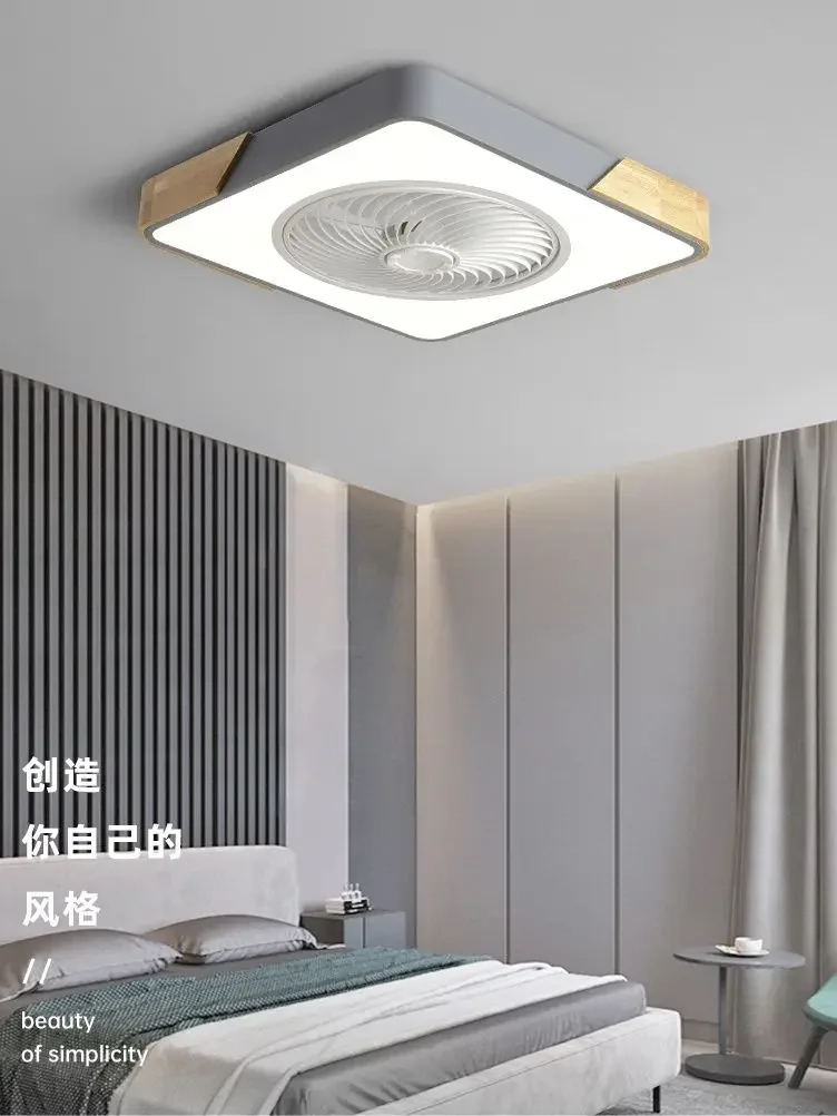 52CM Ceiling Fan Light Lamp 220V Remote Control Fans Bedroom Dining Room Wood Ceiling Fan With Lights
