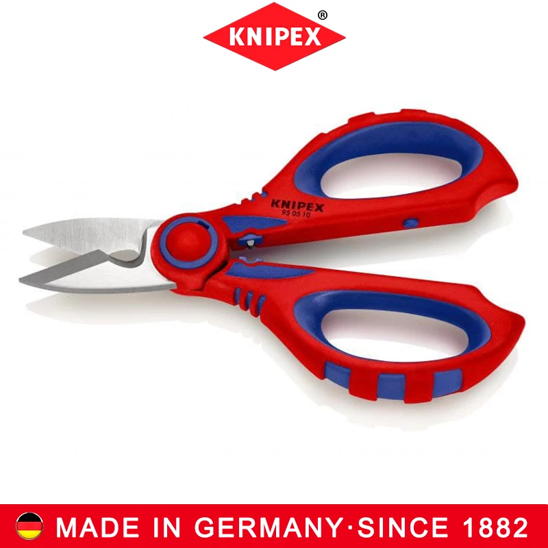 KNIPEX Multi-purpose electrician Stainless steel Cable with ferrule crimp Microtoothed shears NO.95 05 10 SB