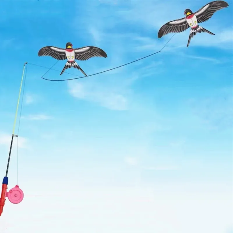 free shipping pole swallow kite flying toys for children winder sports outdoors games fishing kite air bounce juego basta kevlar