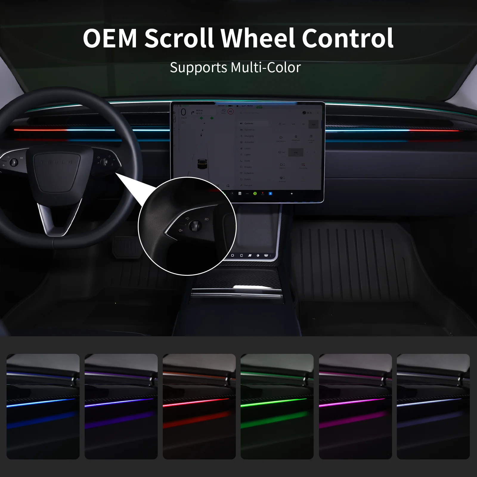 Newest Version 2.0 Smart Air Vent Ambient Light System Blind Spot Monitoring BSD System for Tesla Model Y Juniper 3 Highland