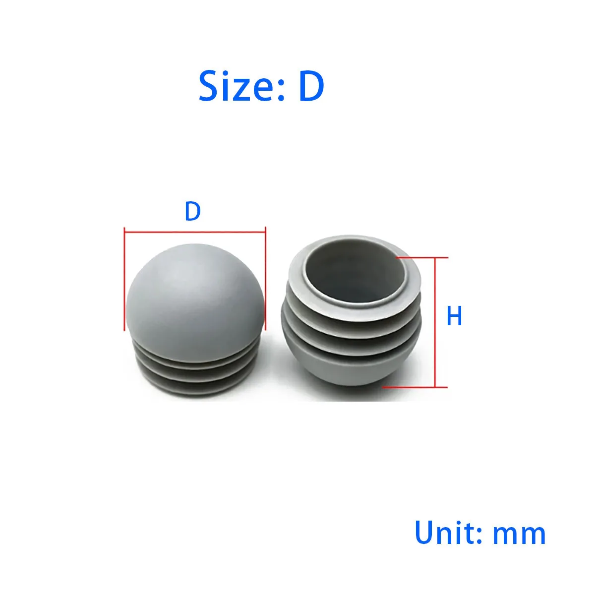White Plastic Round Tube Plug Table, Chair, Footstool Furniture Accessories Diameter 13/16/19/20/22/25/28/30-76mm