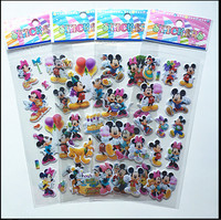 6PCS Mickey Mouse Minnie Bubble Stickers For Kids Cute Anime Stickers Luggage Notebook Scrapbooking Sticker toys