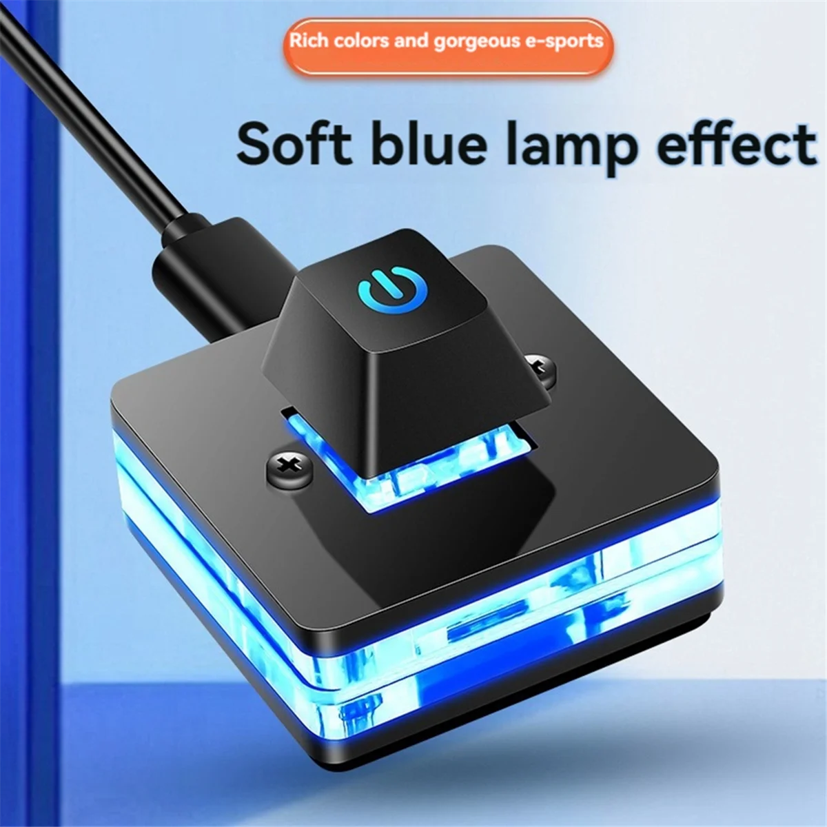 Computer Desktop Switch Blue LED Computer Motherboard External Start Power Button Extension Cord Computer Switch On/Off F