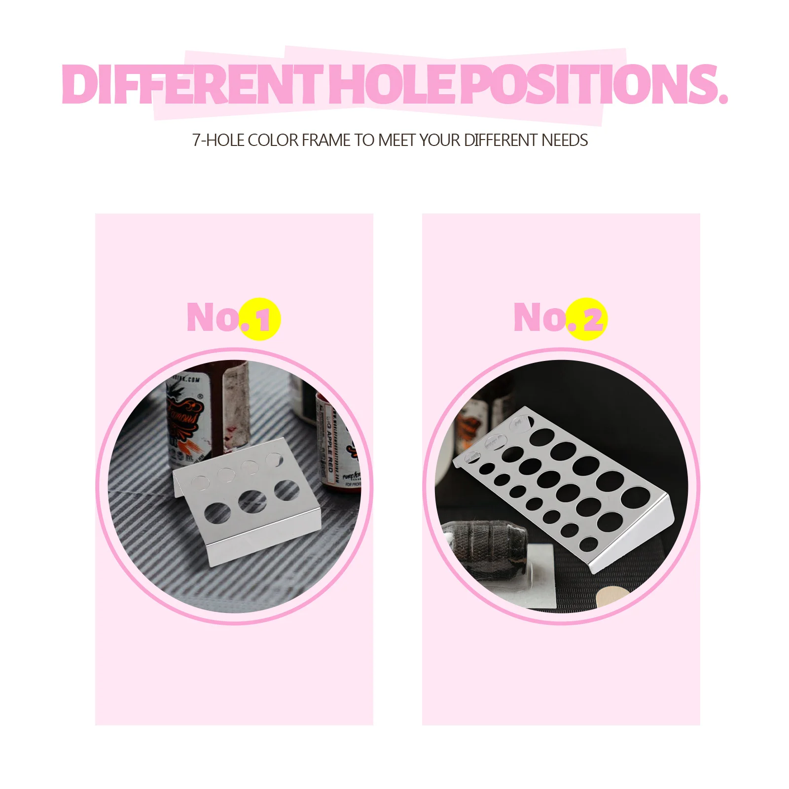 

2 шт., держатель для чашки с чернилами, подставка для пигментных чашек, утюг из нержавеющей стали, прочный лоток для чернил для принадлежностей, профессиональная домашняя красота