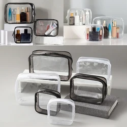 1Pc Clear Makeup Bag Fashion trasparente Travel Portable Mini Wash Storage Bags Women Zipper Organizer Cosmetic Bag