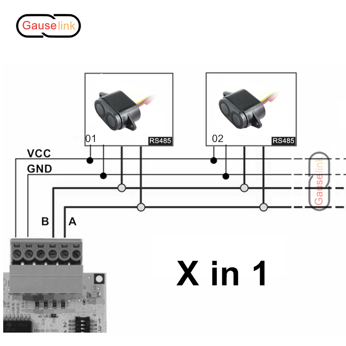 Mini-Ultraschall-Ultraschallsensormodul, Bereich 300 cm, Blindzone 2 cm, für KI-Entfernungsmessung, Flüssigkeitsstand, wasserdichtes Licht – Detail 22