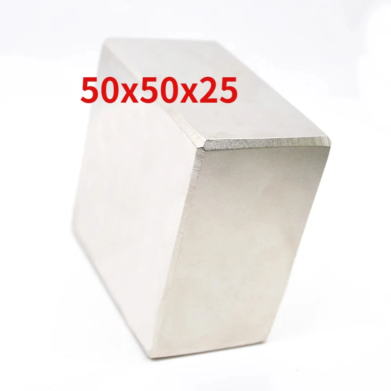 Super Powerful Strong N52 50x50x25mm Neodymium Magnet Rare Earth Block NdFeB Magnet Neodymium  iman