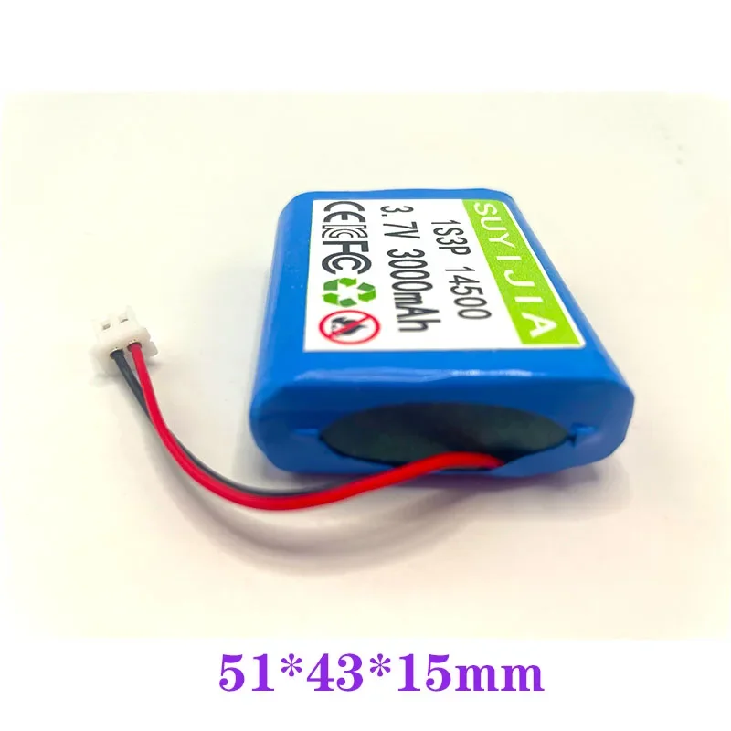 14500 3.7V 3000mAh 1S3P BMS Lithium-ion Battery for Beauty Equipment Toy Remote Control Car Singing Machine Radio Small Speaker