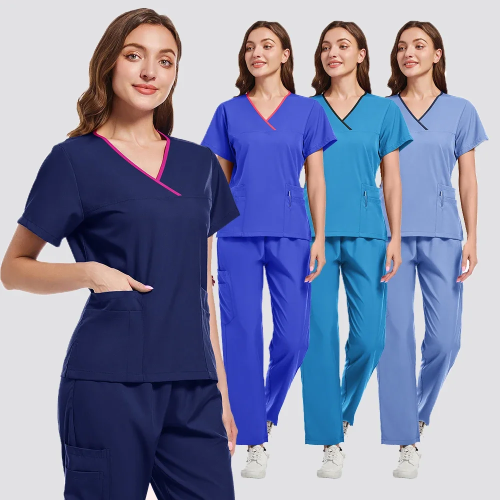 

Medical Scrubs Uniform Hospital Doctors Fashion Women Clothes Nurses Accessories Dental Clinic Beauty Spa Salon Workwear Sets