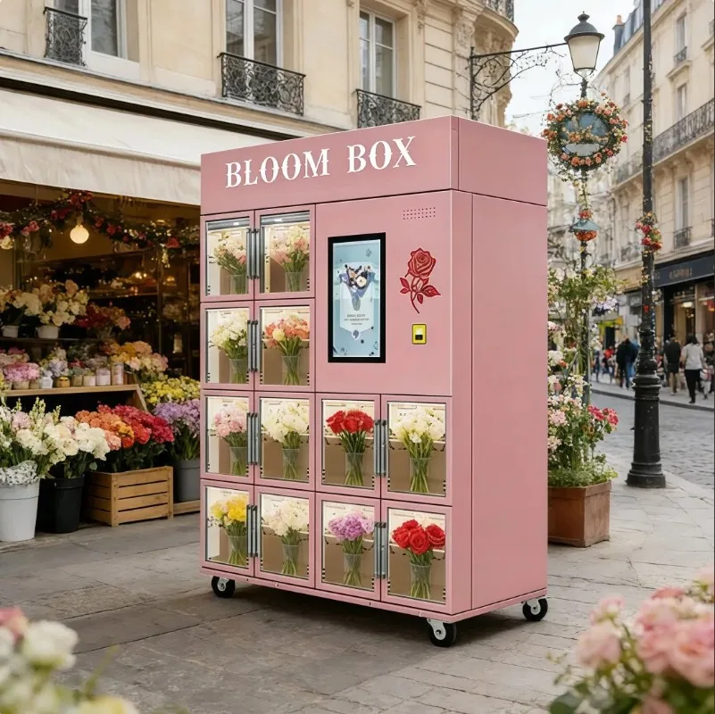 Flower Bouquet Vending Machine 24h Self-Service Touchscreen Fresh Keeping
