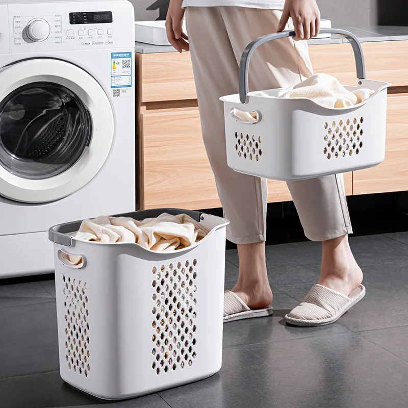 Dirty Clothes Baskets Household Bathroom Dirty Clothes Storage Basket Large Portable Basket Sundries Partitional Laundry Basket