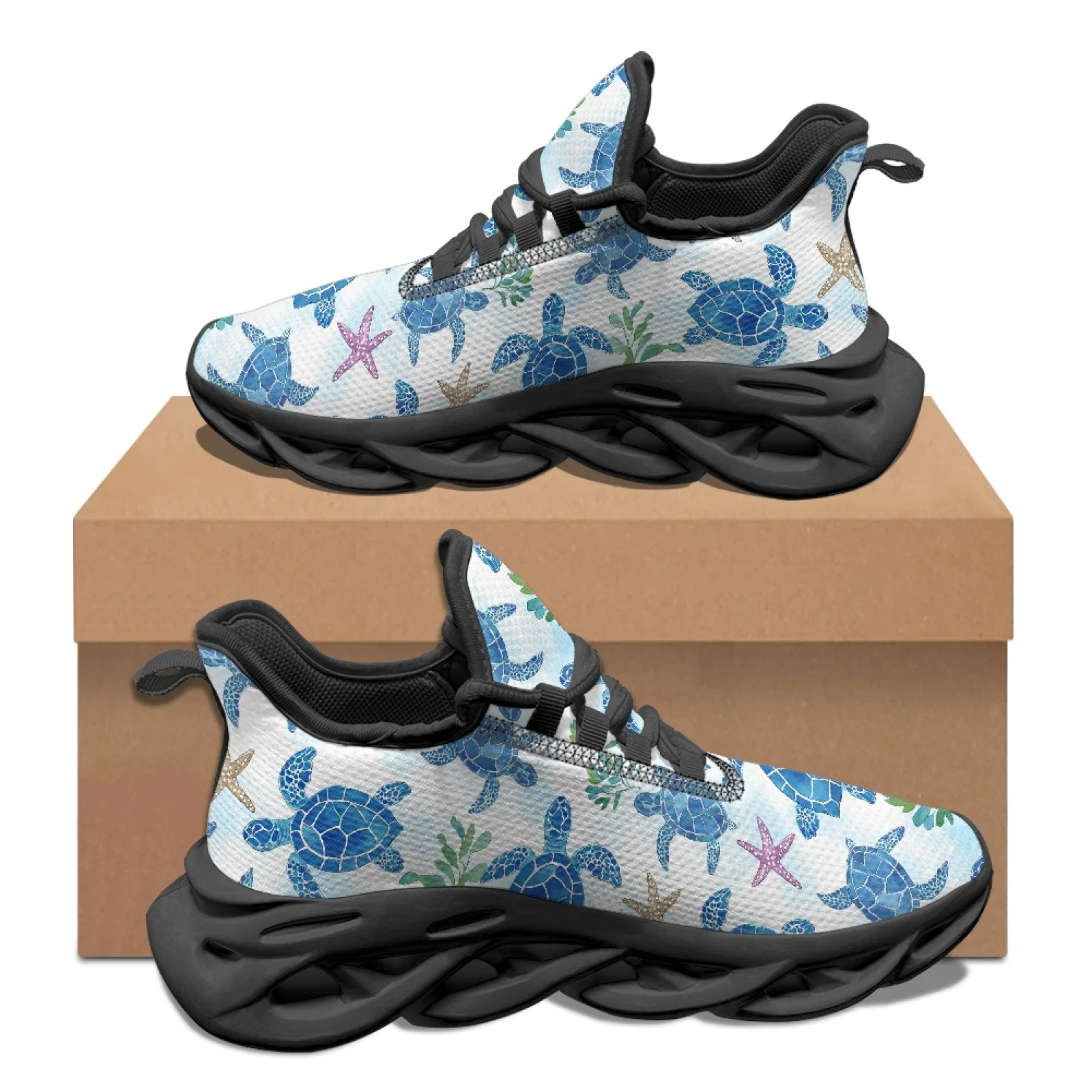 Tênis Masculinos Antiderrapantes PENSTROLL Sea Turtle, Calçados Esportivos para Uso Casual, Tênis Respirável para Corrida