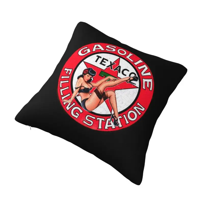 Custom Vintage Texaco Gasoline Sign Pillow Case Cushions Cover Square Pillowcase