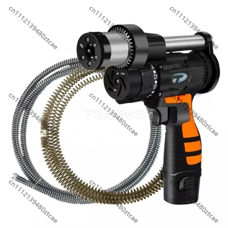 Electric Spring Pipe Dredge Machine Home Sewer Toilet Drain Clog Cleaning Tool