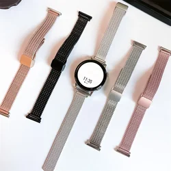 18mm 20mm 22mm Thin Magnetic Strap for Samsung Galaxy Watch4 44 40mm 5Pro Active 2 Gear S3 Luxury Metal Bracelet for Huawei GT 4