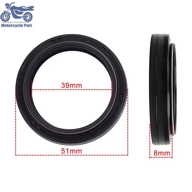 39X51X8 39 51 8 Parte Del Motociclo Forcella Anteriore Ammortizzatore Paraolio Per HONDA NV400C Steed 1995-1997 NV600 VT600C SHADOW VLX600 VT 600 C