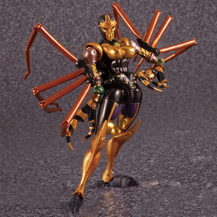 Vervorming Speelgoed Krijger Beest Man Rode Spin Mp46 Zwarte Weduwe Mp-46 Model Doos