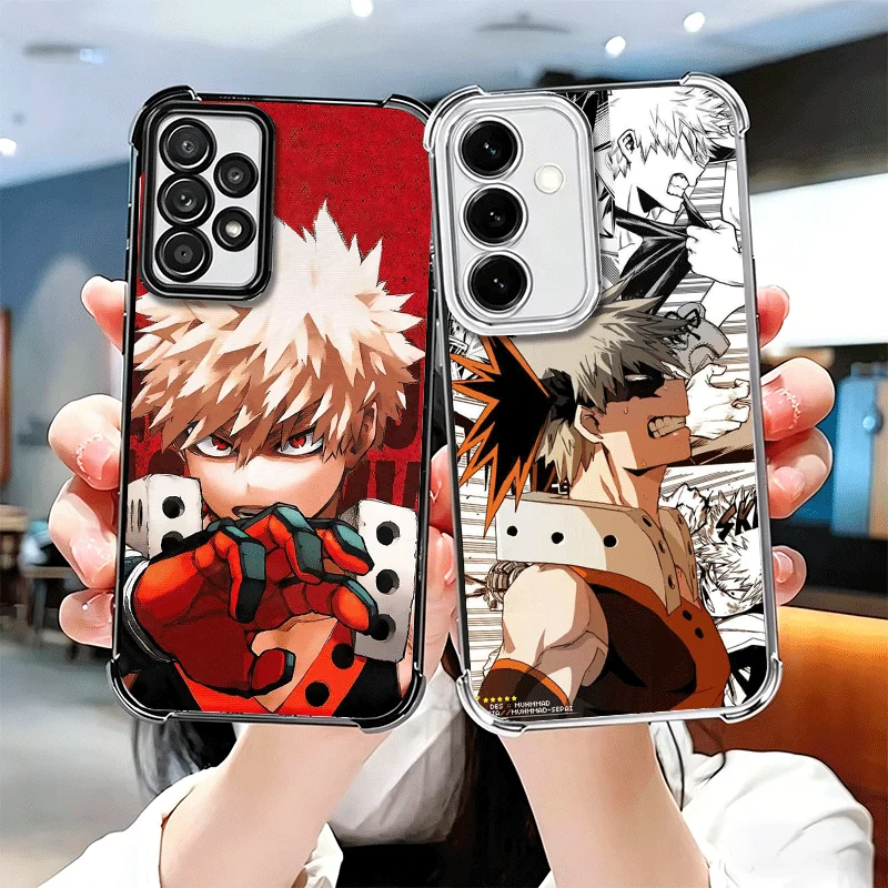 MHA My Hero Bakugou Katsuki Soft Phone Case For Samsung A17 A27 A07 A37 A57 A16 A56 A15 A55 A14 A54 A13 A53 A26 A36 A25 A35 A24