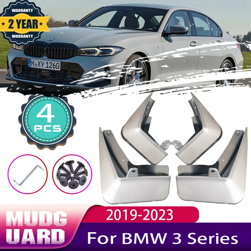 Car Fender for BMW 3 Series G20 2019~2023 2022 Mud Flaps Splash Guards Front Wheel Mudguards Baking Paint Mudflaps Accessories