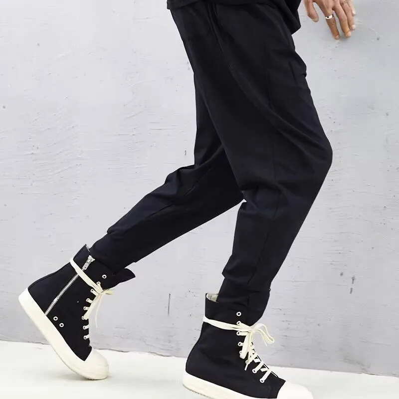 

New Of Men's Version Hong Korean Black Classic Kong Style Urban Youth Fashion Casual Loose Pants