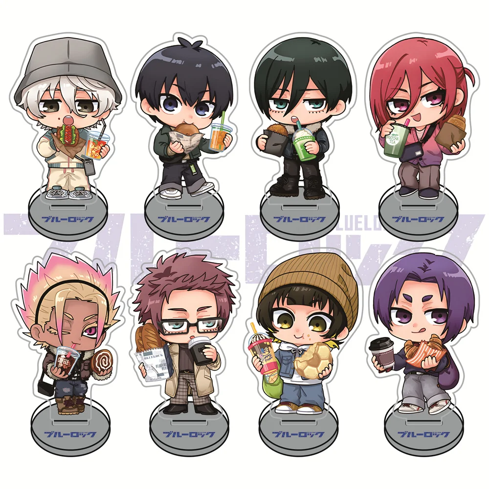 Blue Lock Casual Snack Version 10cm Acrylic Stand Figures Keychain Anime Collectible Merchandise Desktop Decoration Fan Gift