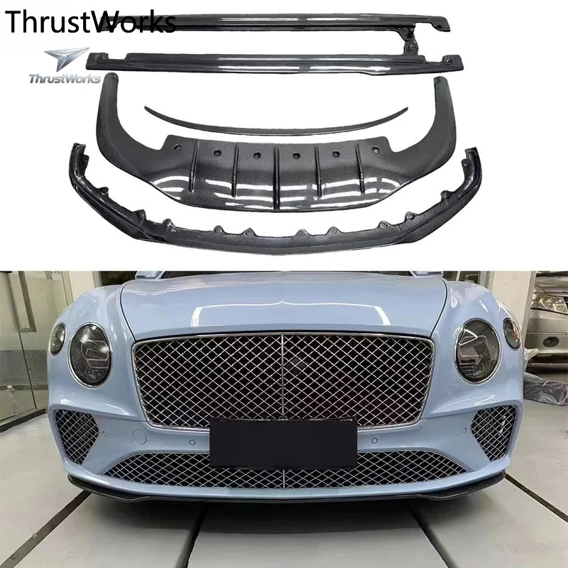 

ThrustWorks W12 Carbon Fiber Front Lip Sp GT Rear Bumper Diffuser Side Skirt Spoiler Bodykit 18-24