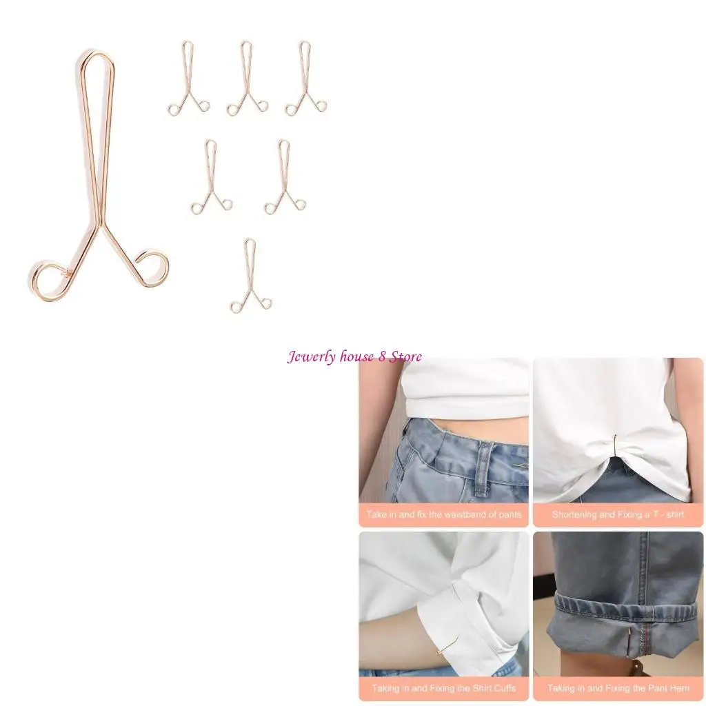 

Portable Rolled Cuff Clips Adjustable Y Design Adjustable Sleeve Fastener For Jewelry Repair And Daily Use