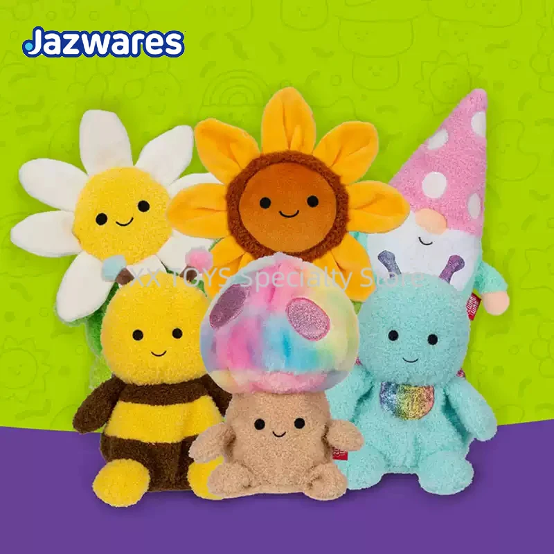 Jazwares BumBumz GardenBumz Series 7.5-Inch Soft Plush Toys Sullivan the Snail Girl Room Decorations Plush Doll Birthday Gifts