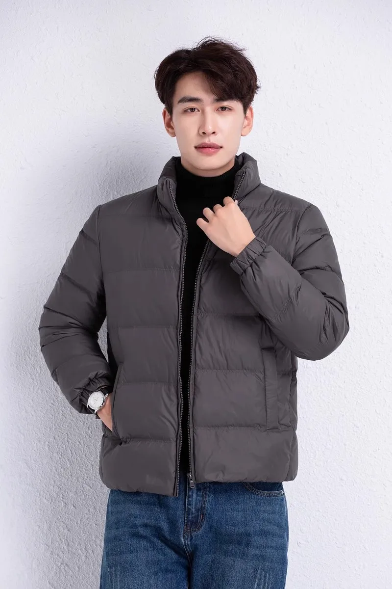 Winter New Arrivals Men's Ultra Light Down Jacket 2024 Korean Hooded Fashion Short Thicken Keep Warm Slim Men Puffer Coats