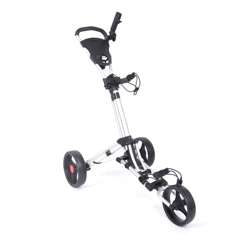 Light-weight Iron Material Frame 3 Wheels  Push Pull Golf Trolley