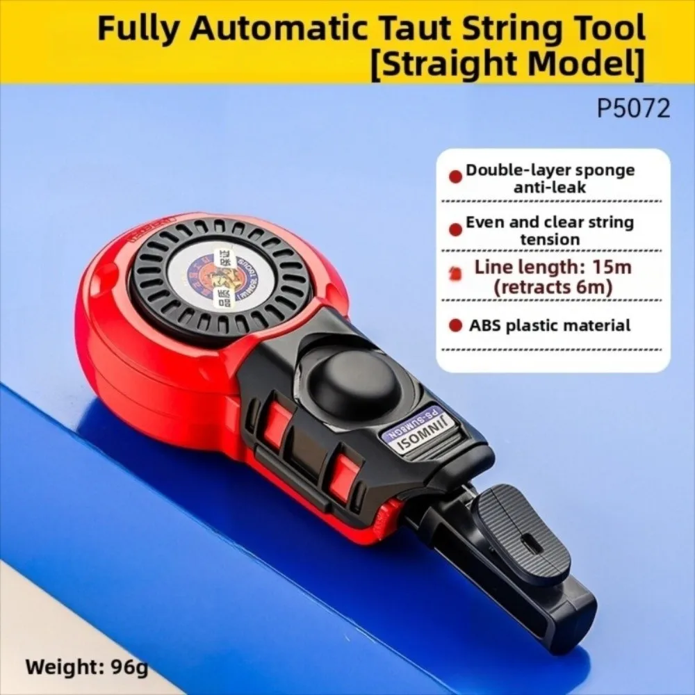 Adjustable Automatic Plastic Carpenter Ink Marker with Rolling Line Self-Propelling Woodworking Measuring Tools 15M Durable