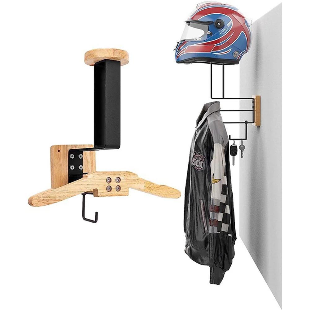 

Motorcycle Helmet Holder Wall Mount, Motorcycle Gear Stand Hanger, Helmet Stand Display Organizer for Motorcycle/Football/Cyclin