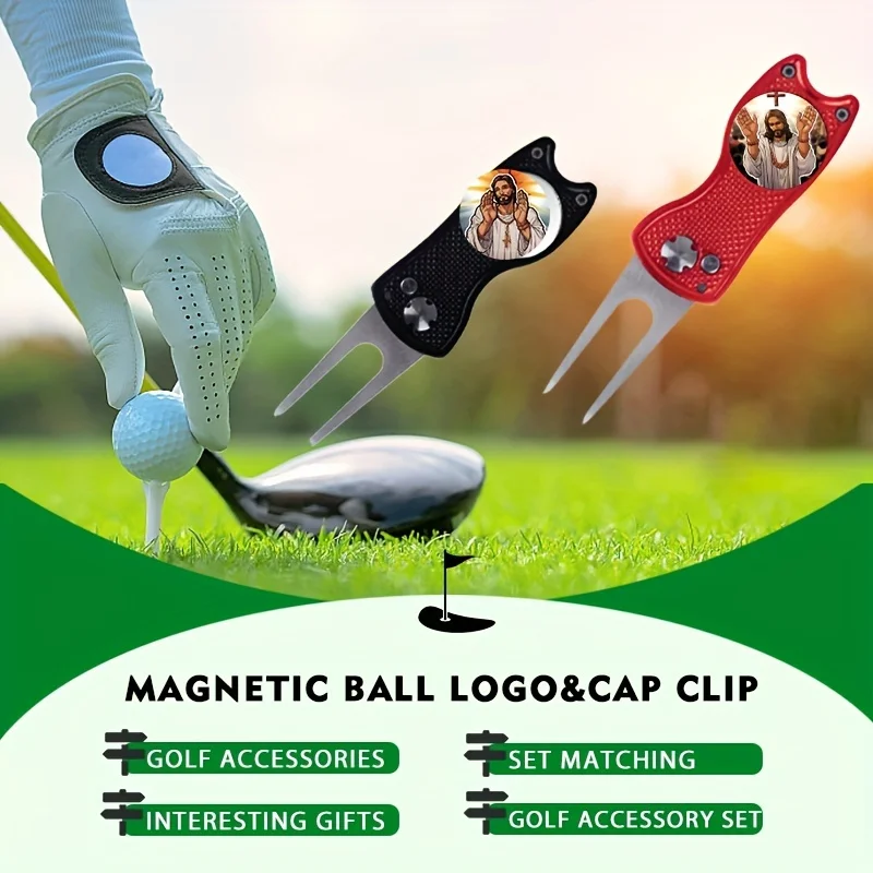 Logo bola Golf logam magnetik 25mm-perlengkapan Perancis, Logo bola, Logo bola Golf Retro, dan Set klip topi-hadiah Golf sempurna