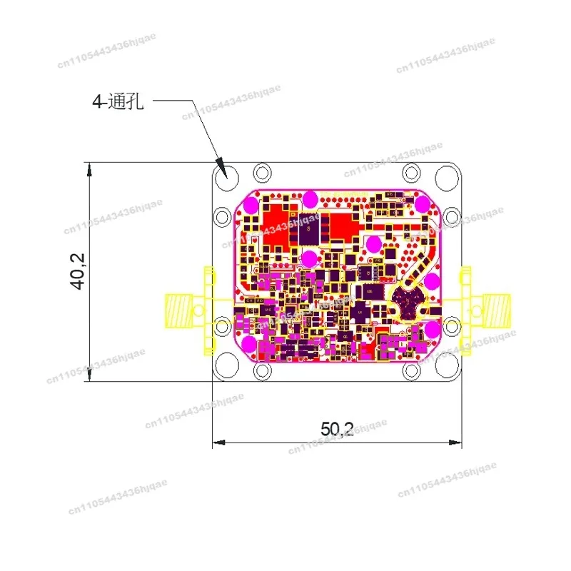 1.4G 10W GaN Image Transmission RF Power Amplifier Module Low Noise 1410-1550MHz