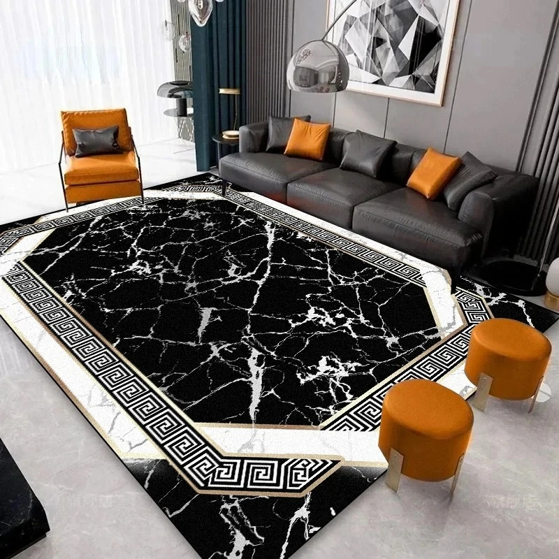 Nordic Style Large Carpets for Living Room Decoration Abstract Rug Non-slip Luxury Bedroom Lounge Rugs Washable Office Soft Mat