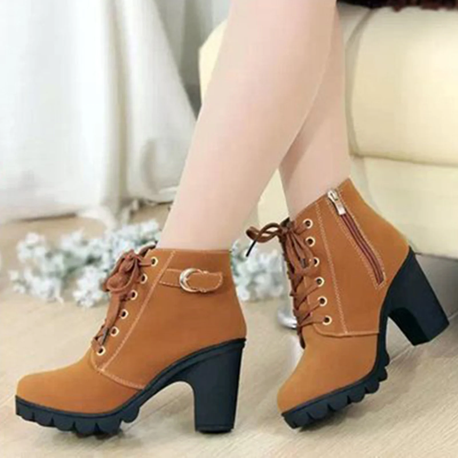 Women Warm Weather Wear Boots Smooth and Waterproof PU Fabric Boots for Women Ladies Young Girls Wear