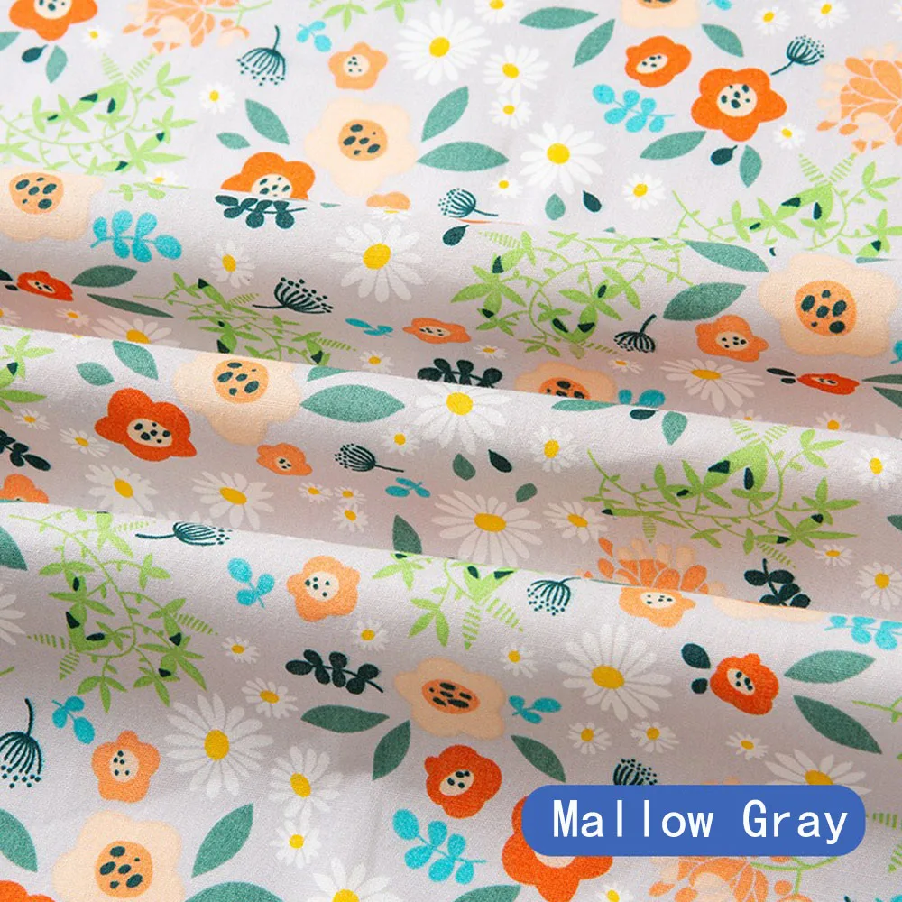 50X150cm Pastoral Daisy Floral Poplin Cotton Fabric DIY Children Costume Cloth Make Bedding Quilting Pillowcase Decoration Home