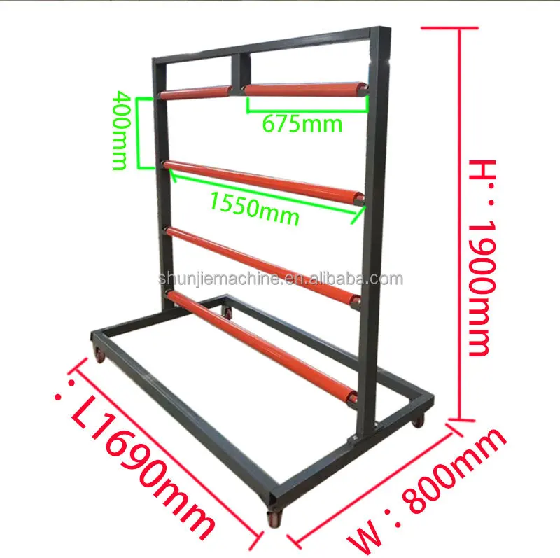 Multiple Membrane Plastic Shrink Cosmetic Film Packaging Film Storage Racks Shrink Film Transport Cart