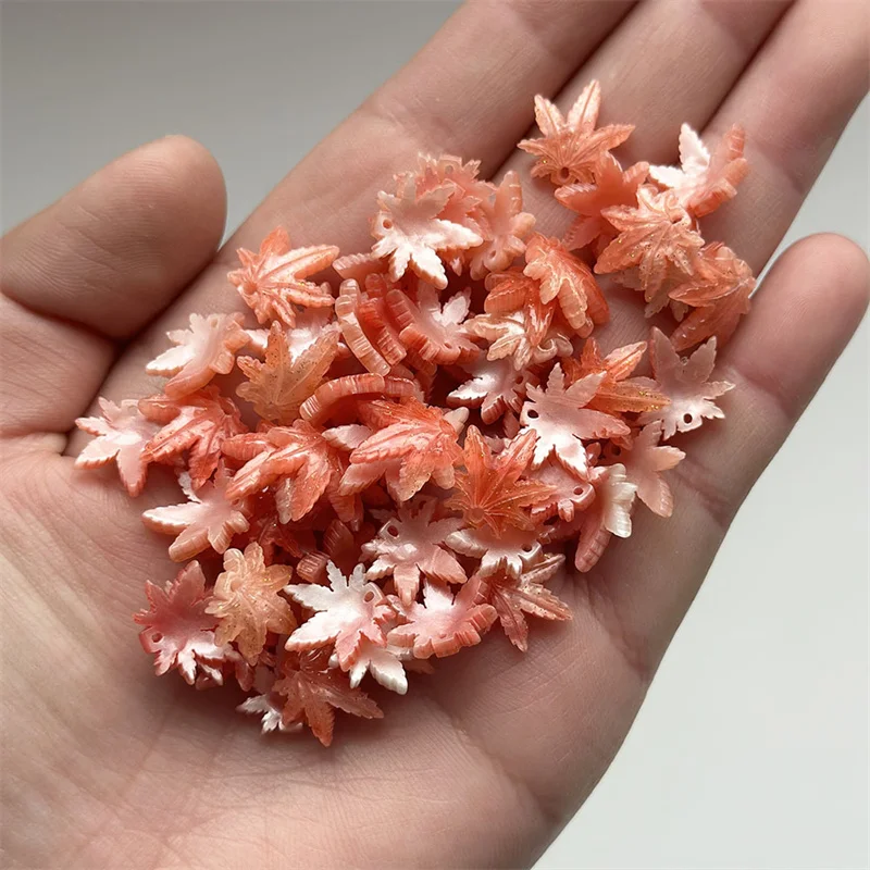 13MM Color Acrylic Ancient Style Maple Leaves Beads Loose Beads Handmade DIY Making Necklace Hairpin Earring Accessories view 4