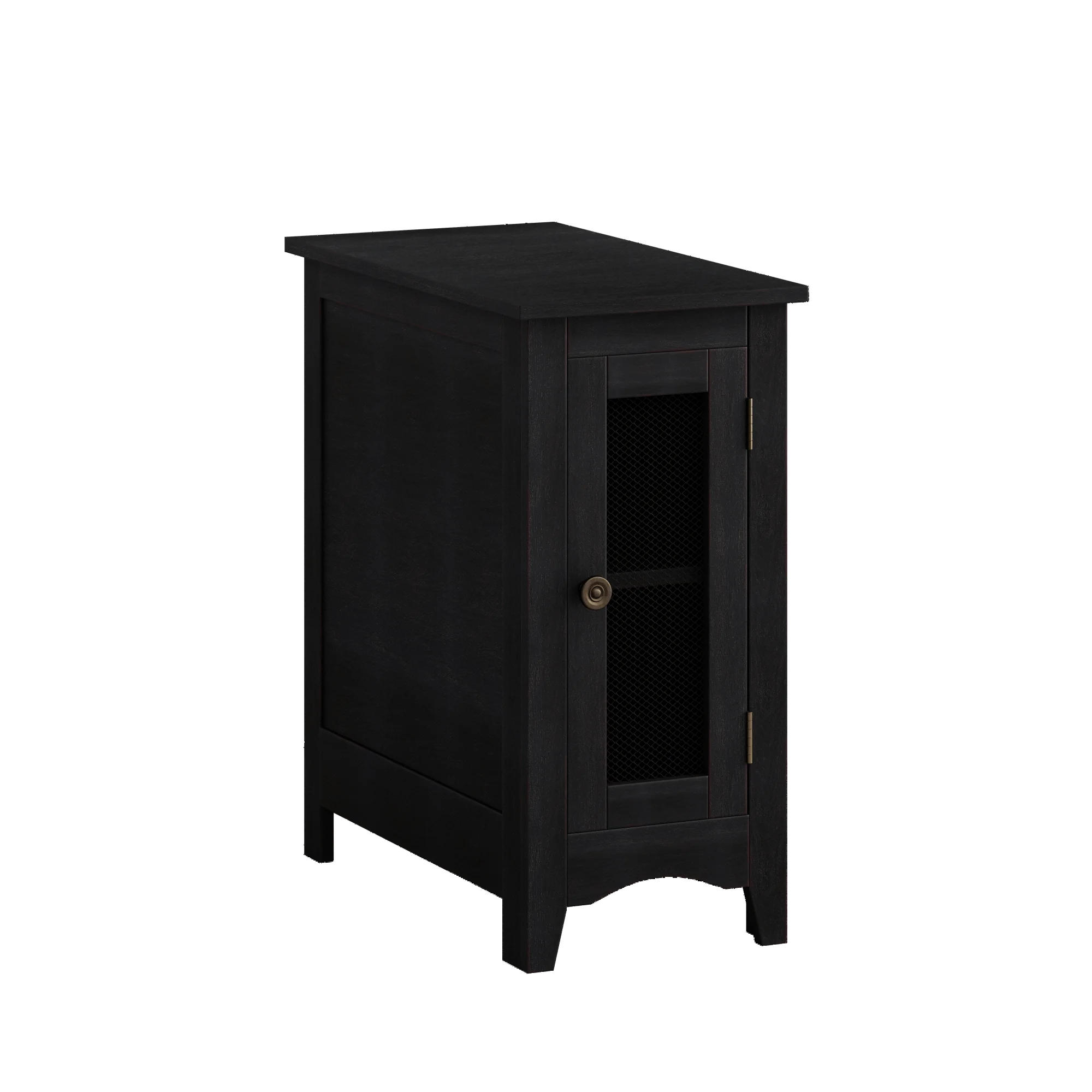 

Прямоугольный узкий приставной столик Ye, из массива черного шпона, модный и элегантный, подходит к множеству стилям.