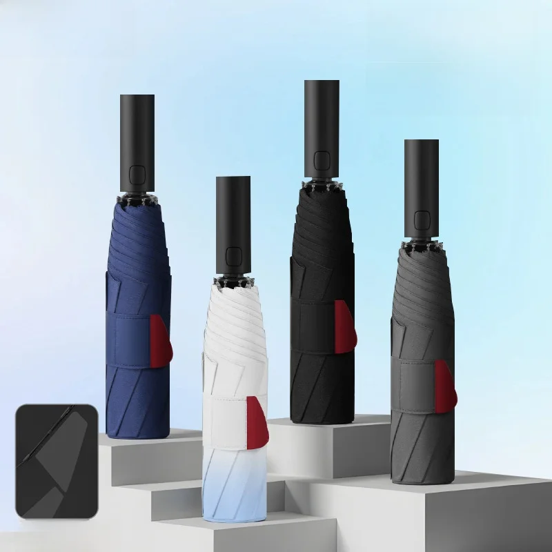 

Automatic Memory Sunshade Umbrella UV Protection Foldable Sunny Rain Dual Use Compact Travel Umbrella Stainless Steel Pole