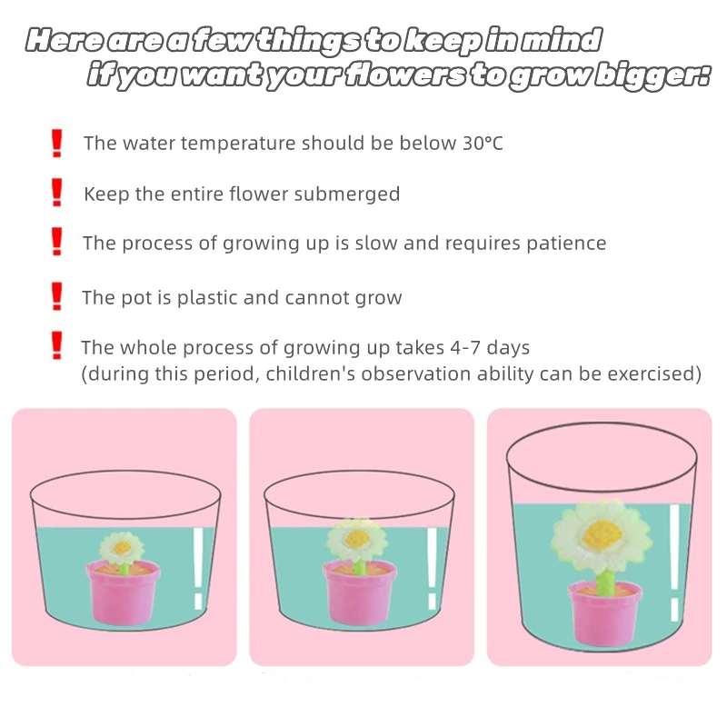 1pc Plant Flower Swell With Water Growing Up In Water Creative Magic Water-absorbing Expansion Toys Children Christmas Gifts